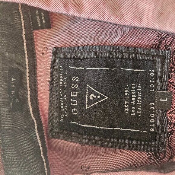 GUESS - Men's Slim Fit Shirt - Picture 4 of 4